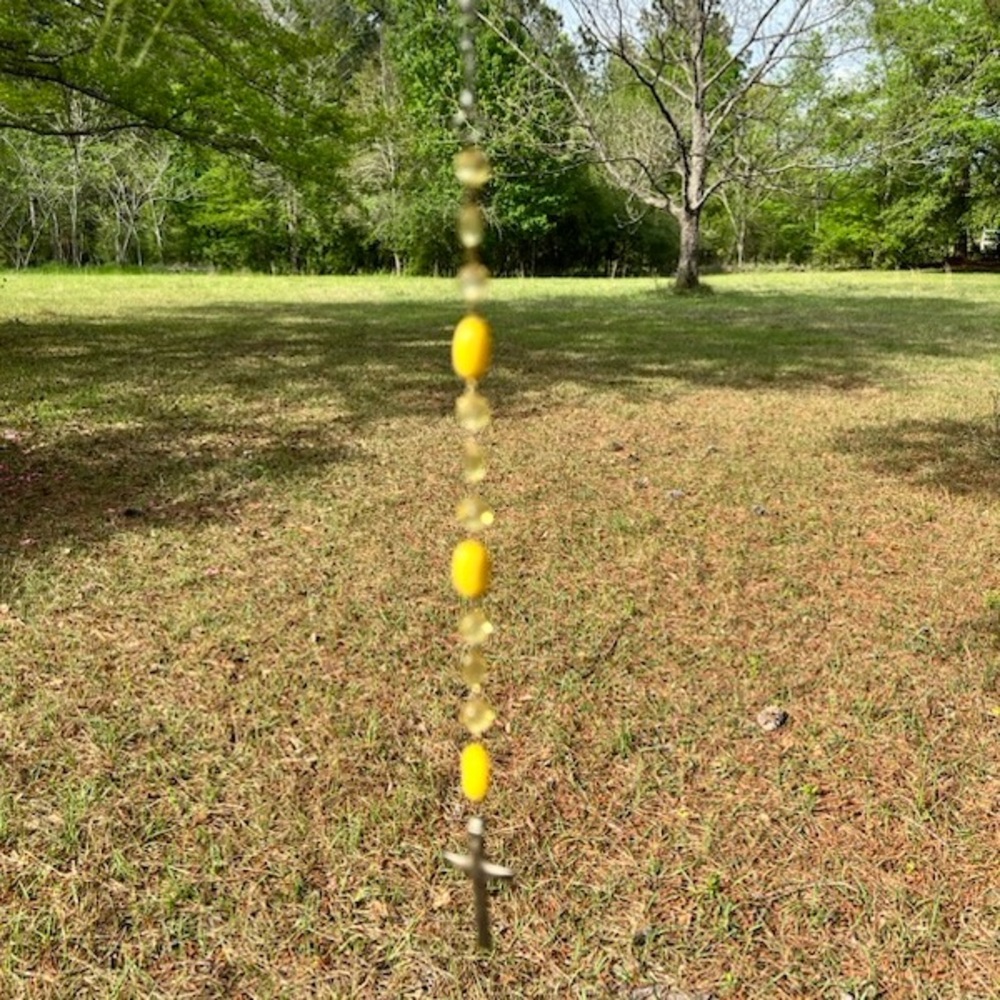 Yellow Beaded Sun Catcher